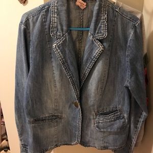 Jean jacket coat size 14